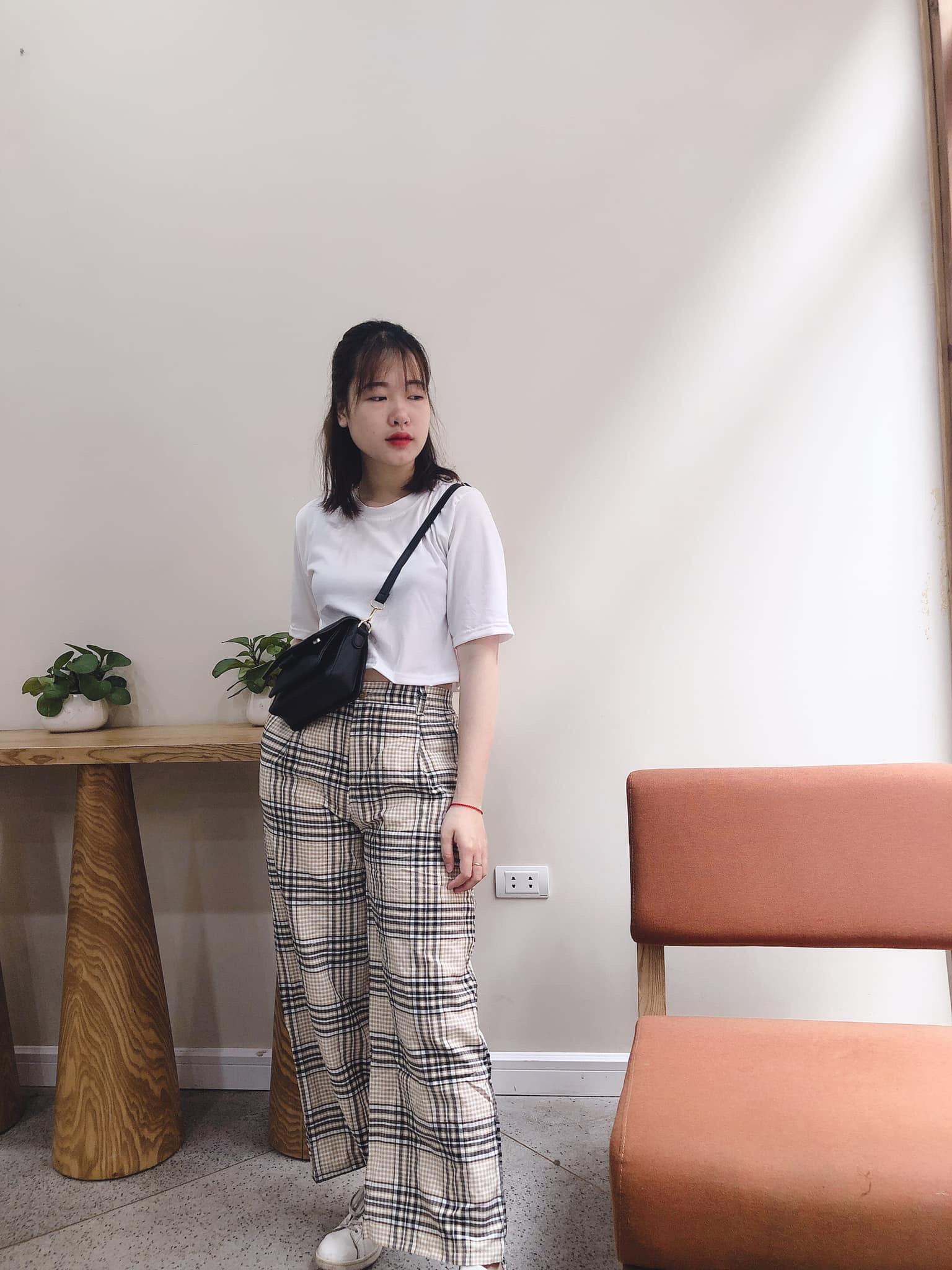 Quần Cullote kẻ caro