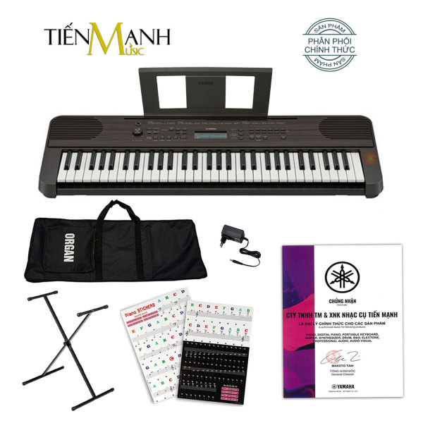 [Tặng Sticker] Bộ Đàn Organ Yamaha PRS-E360DW - Đàn, Chân, Bao, Nguồn PRS E360 E360DW - 61 Phím cảm ứng lực Keyboard