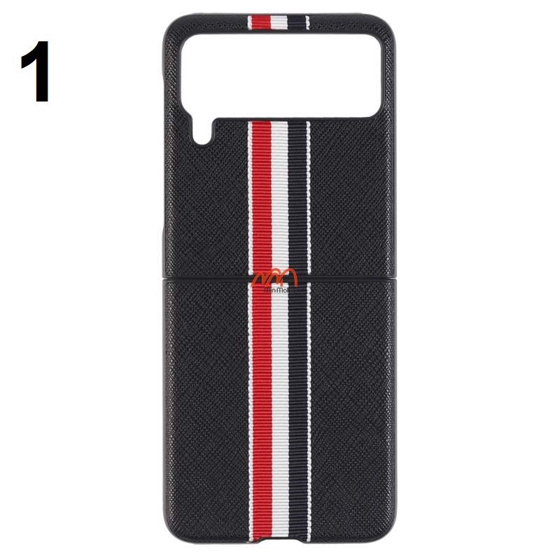 Ốp Lưng Da Kiểu Thom Browne Samsung Z Flip 3