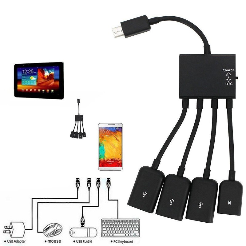 Micro USB Otg 4-Head Otg Cable - 4-Head Otg