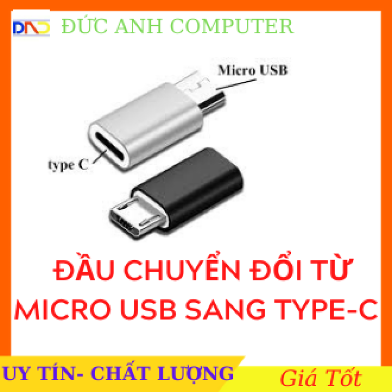 Bảng giá Đầu Cắm Chuyển Đổi Cổng Micro USB Sang Type C Vỏ Nhôm Loại Tốt, Micro Usb To Type C, Full Box Phong Vũ