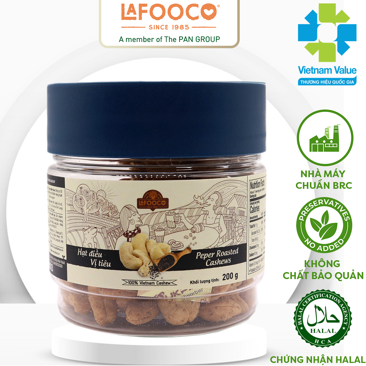 Hạt điều LAFOOCO vị tiêu hủ 200g
