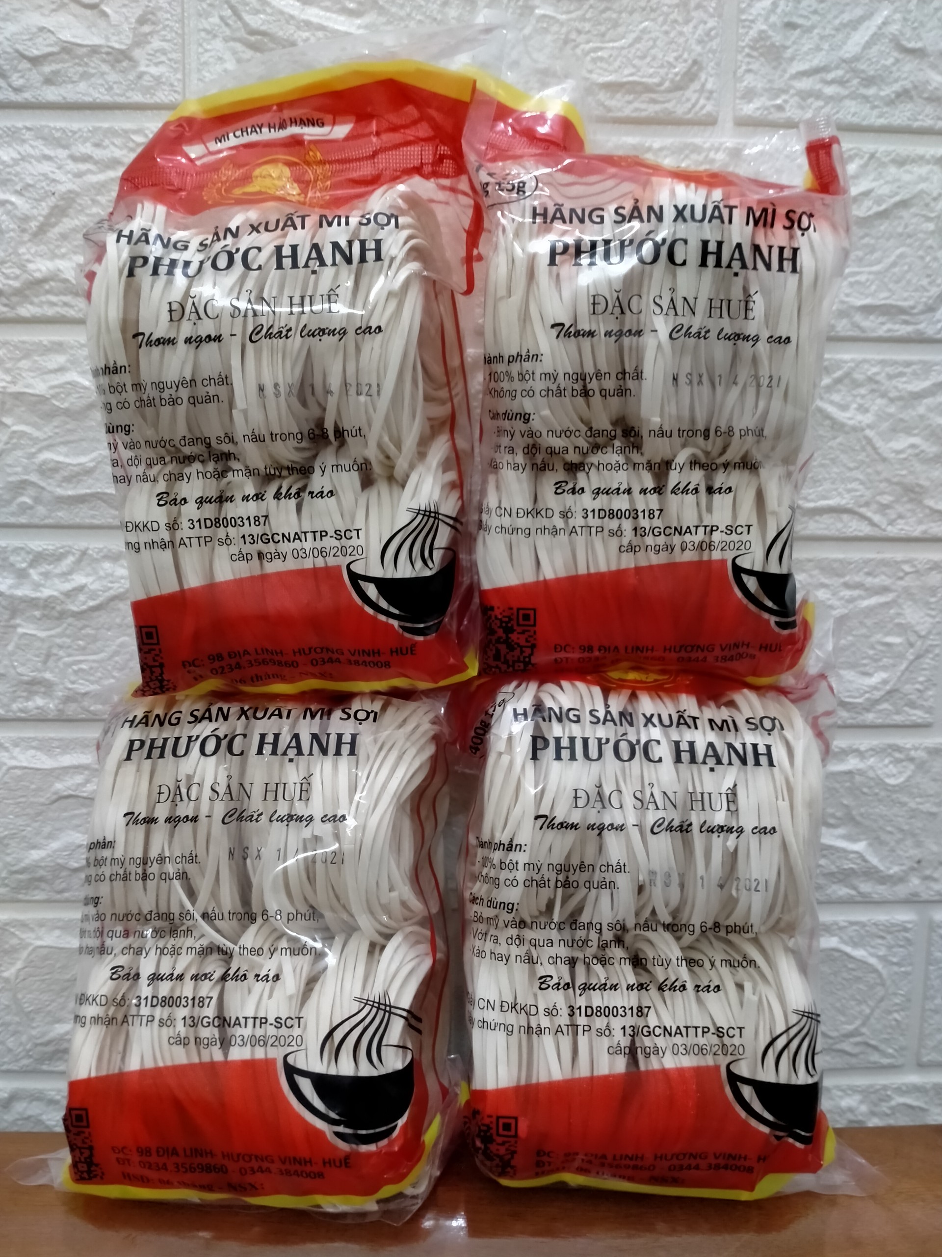 3 gói x 400g Mì vắt ( bánh canh khô ) Huế ( phước hạnh )