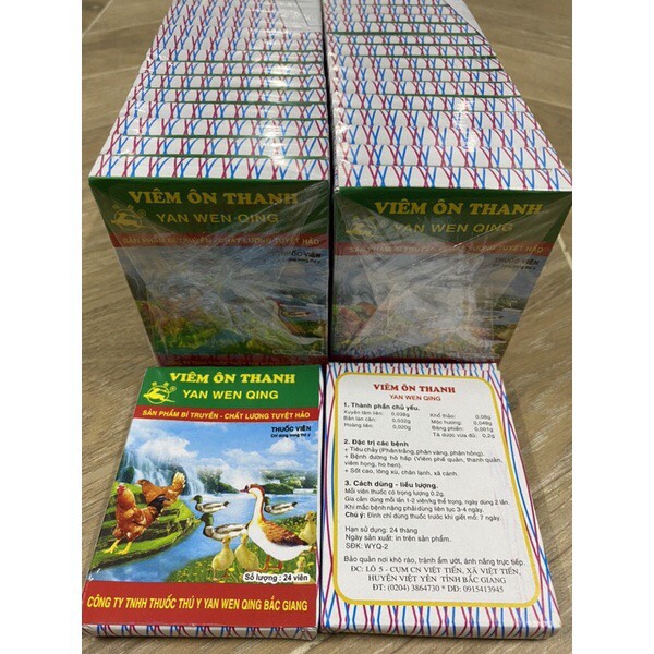 25 hộp viêm ôn thanh dùng cho gà đá, chim cảnh