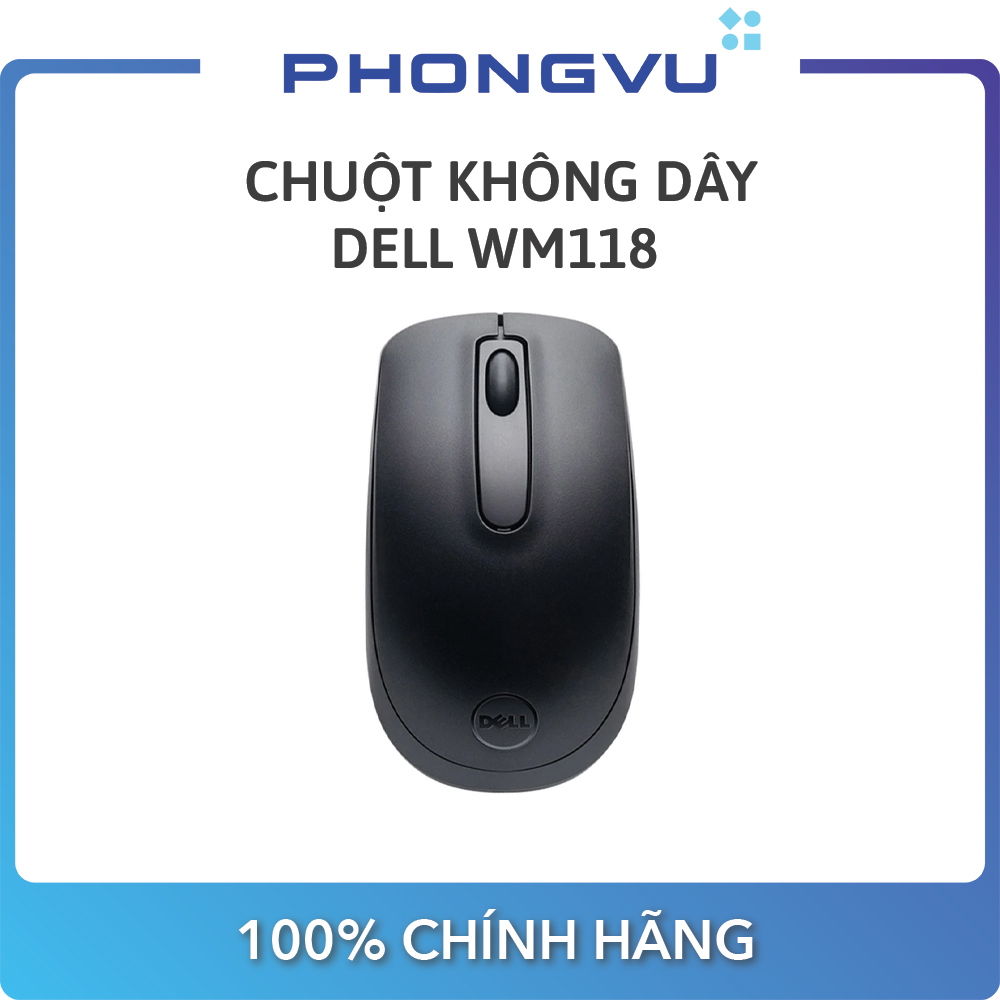 Chuột không dây Dell WM118 Đen - Bảo hành 12 tháng