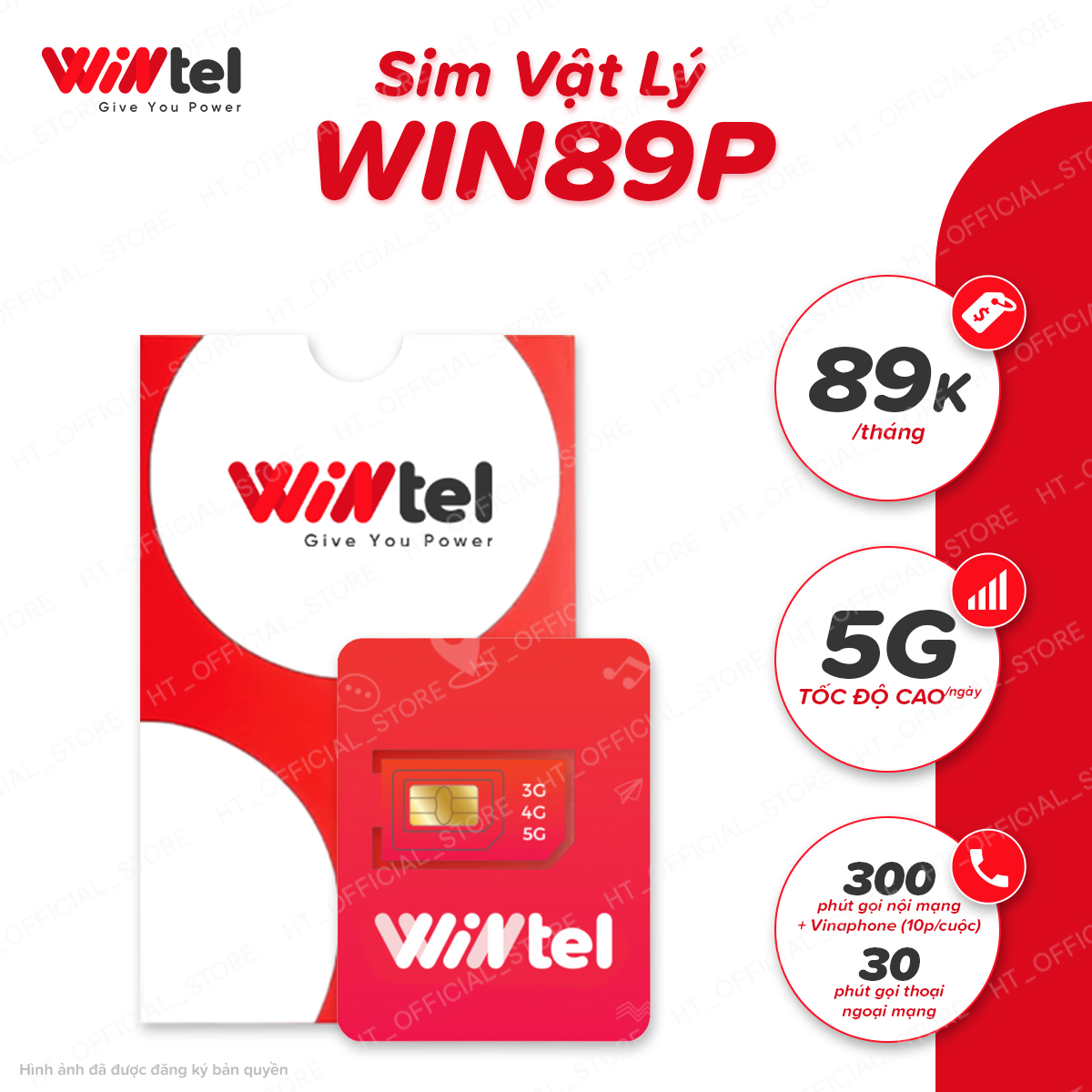 SIM CHƯA KÍCH HOẠT - SIM 4G Wintel Win89P - SIM Data Không Giới Hạn