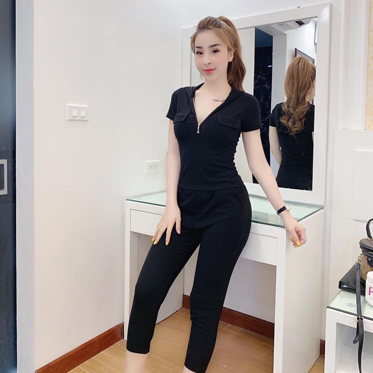 Sét bộ dài thun gân-TH