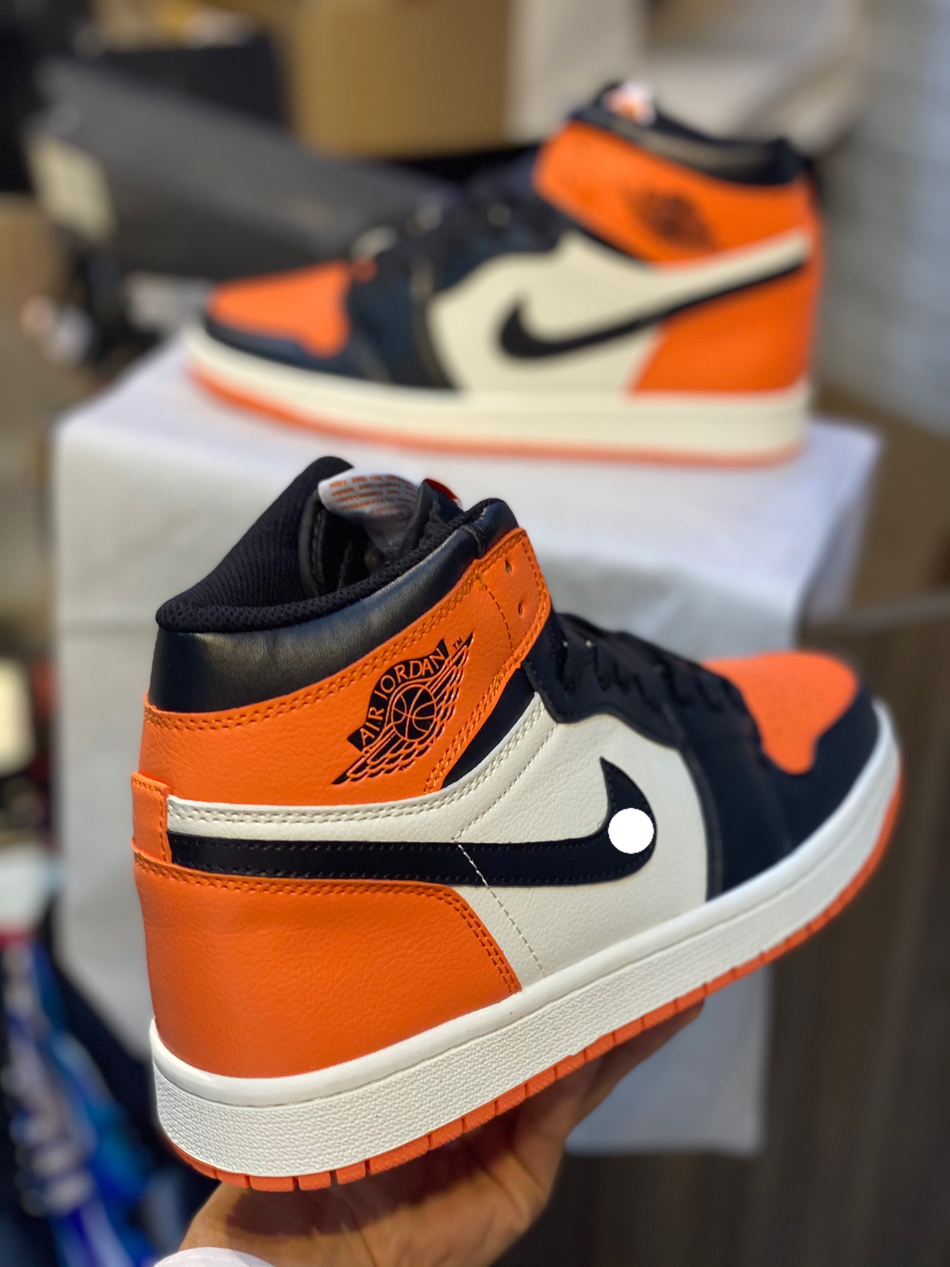 Giày thể thao sneaker JD Orange cao cổ siêu nét
