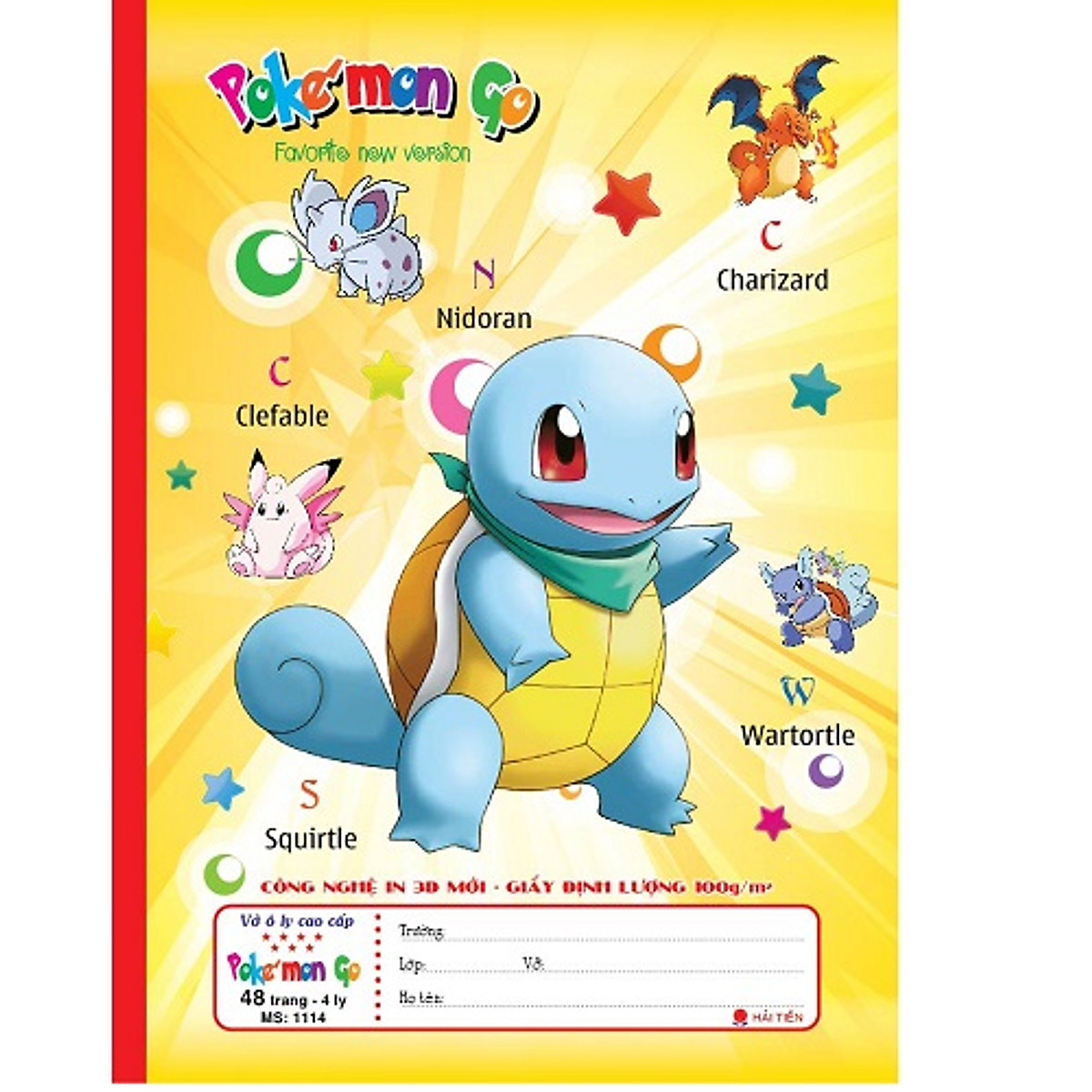 [Mẫu mới 2021] Lốc 10 vở 4 ôly Pokemon 48 trang 1114