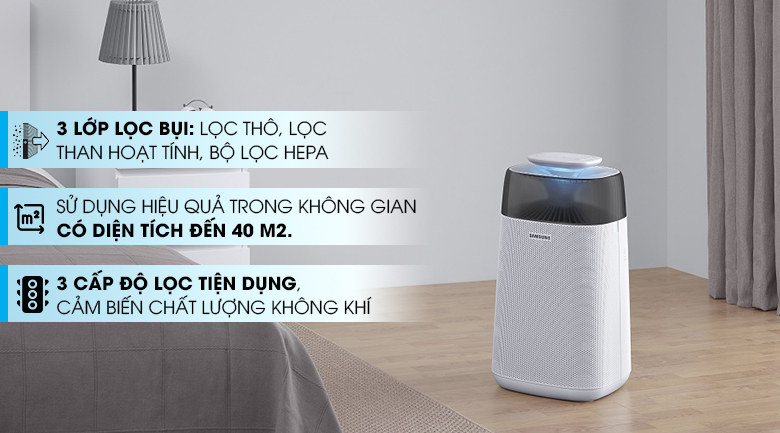 Máy lọc không khí Samsung AX40R3030WM/SV