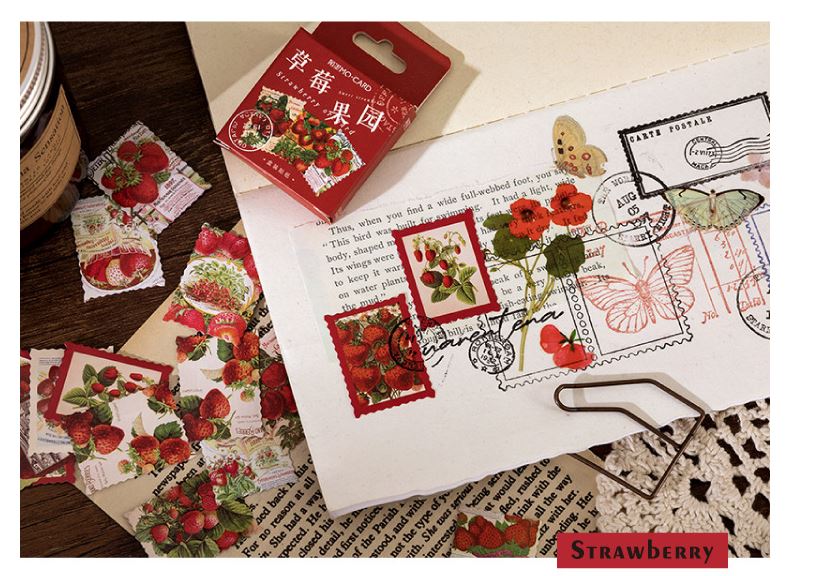 Bộ 46 Sticker Dâu Tây Siêu Đáng Yêu E129