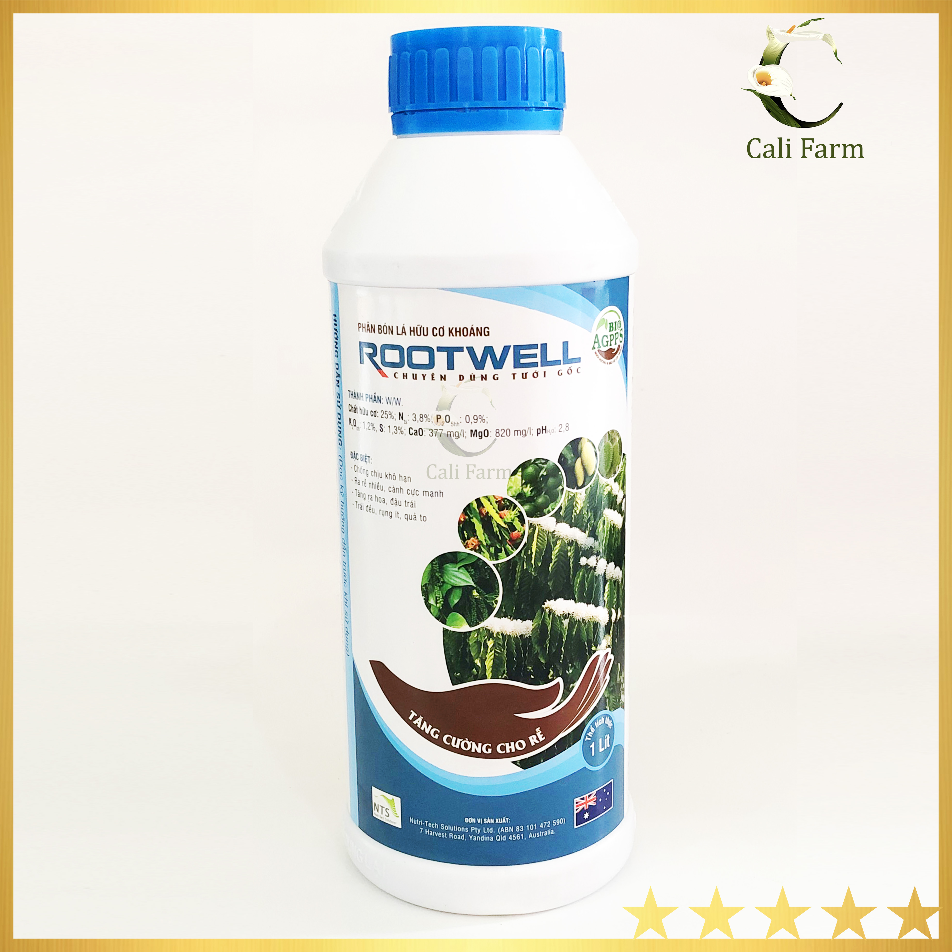 Phân Bón Lá Hữu Cơ Khoáng Cao Cấp Rootwell 1Lít