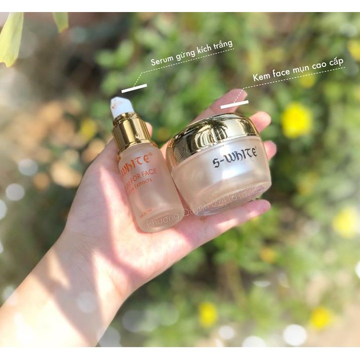 [HCM]Kem Face Mụn Cao Cấp Và Serum Swhite