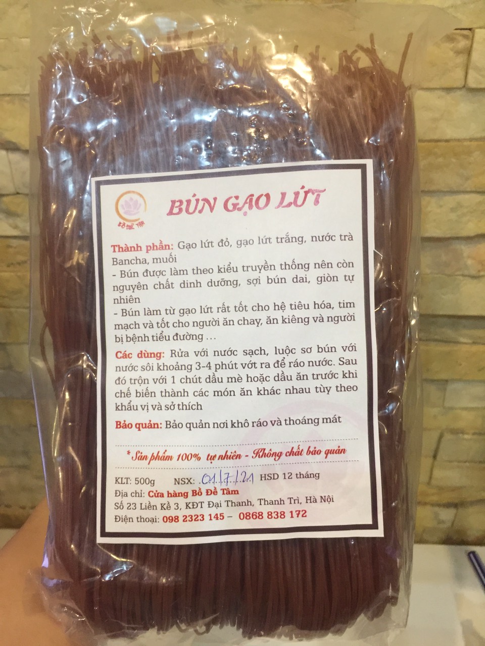 BÚN GẠO LỨT ĐỎ 1 KG