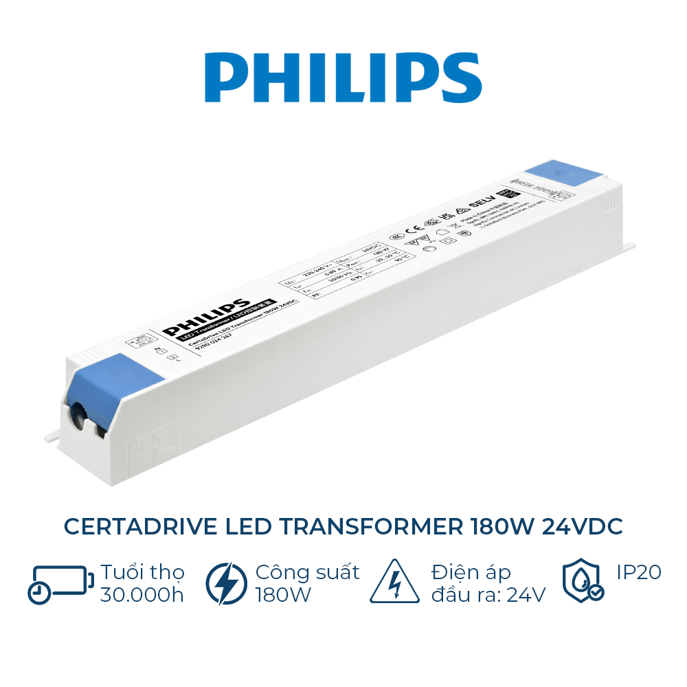 Nguồn LED dây Philips Transformer Công suất (30W,60W,120W,180W)