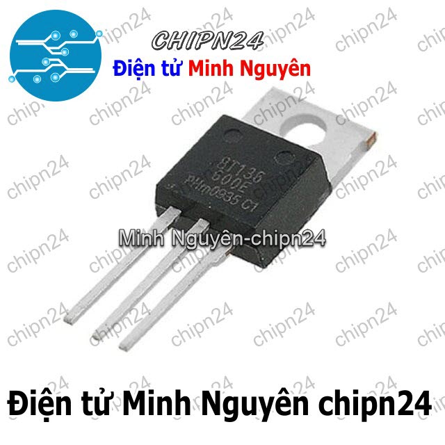 [2 con] (KT1) Triac BT136-600E TO-220 4A 600V (BT136-600 BT136) - HH000683