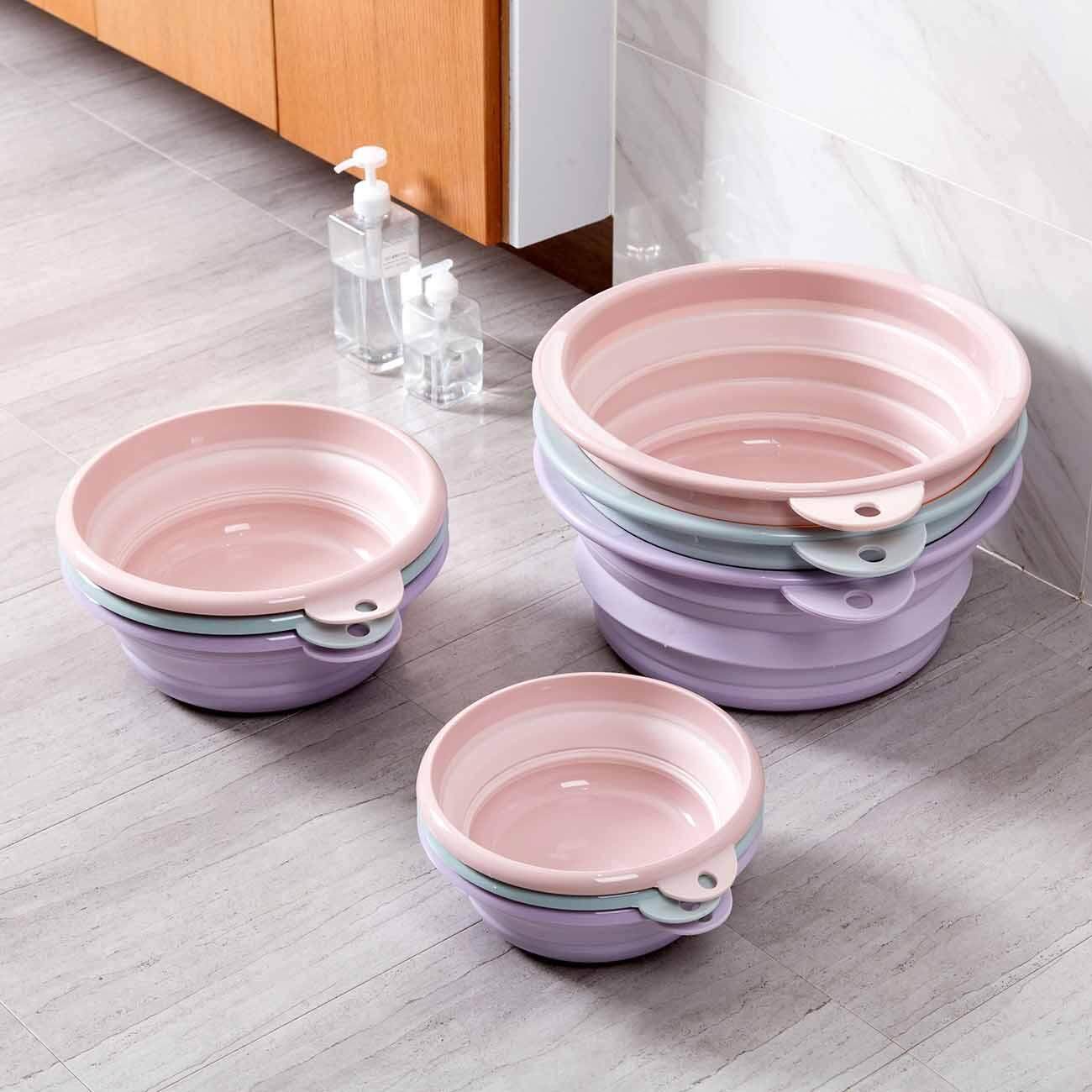 Homenhome Chậu Rửa Gấp Gọn Chậu Rửa Bằng Nhựa Bồn Rửa Du Lịch