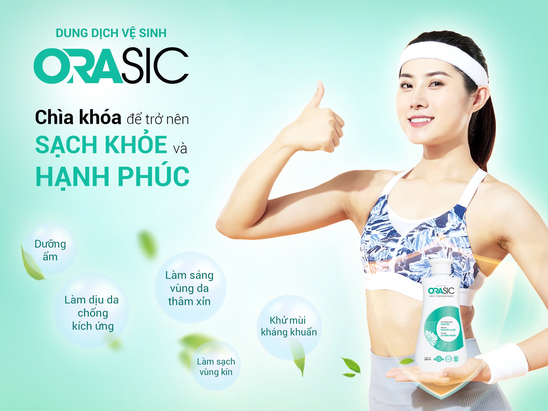 Dung dịch vệ sinh hằng ngày Orasic thảo dược - Hỗ trợ làm sạch, làm sáng, khử mùi