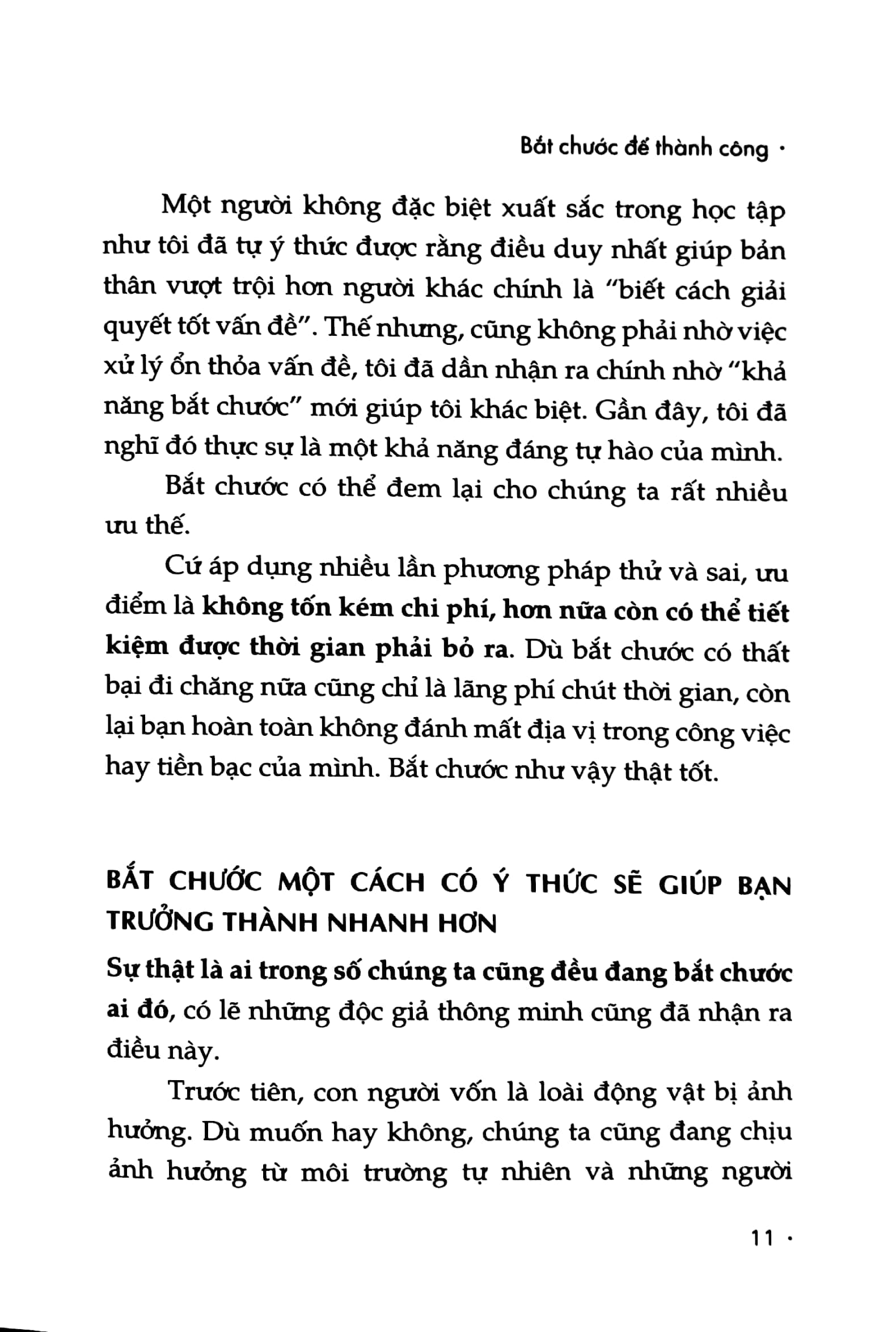 Fahasa - Bắt Chước Để Thành Công