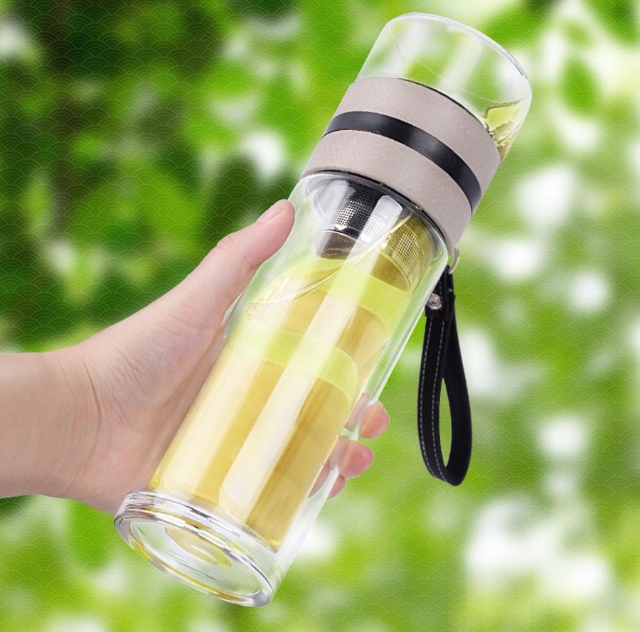 Bình Thuỷ Tinh Pha Trà, Pha Cafe 2 Lớp Giữ Nhiệt Cao