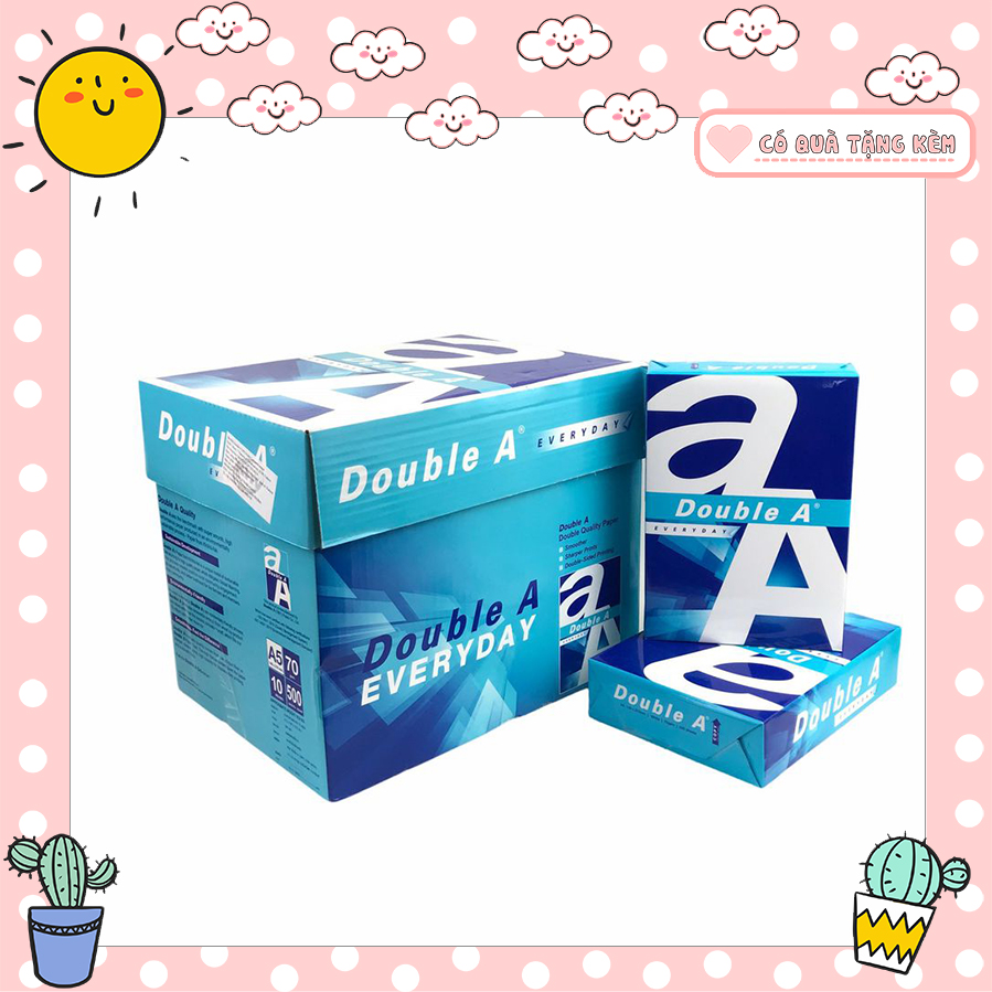 500 tờ giấy in double a khổ a4 a5