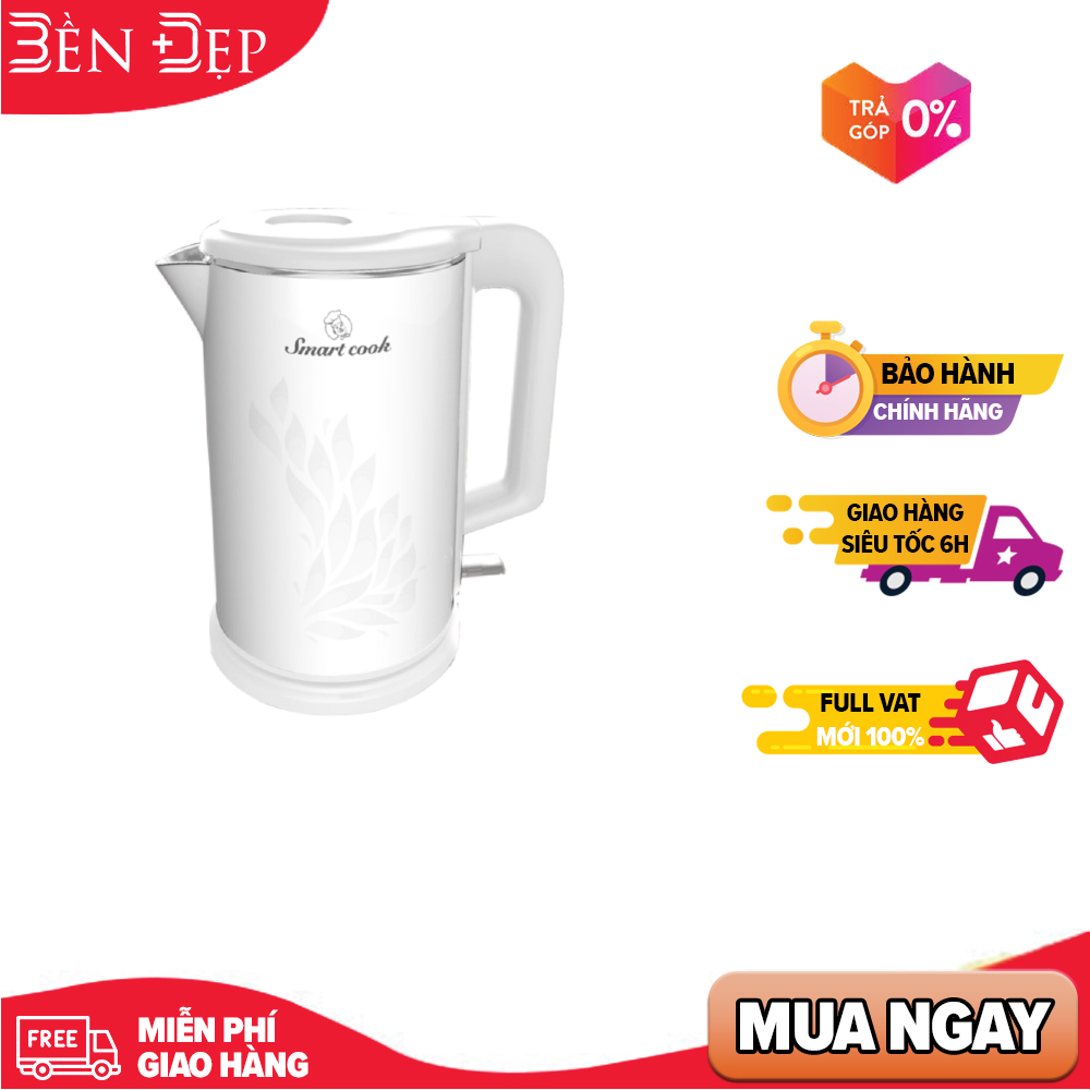 Ấm đun nước siêu tốc Smartcook 1.5L KES-3868 (Giá áp dụng giao tại HN, HCM& các tỉnh liên hệ shop)