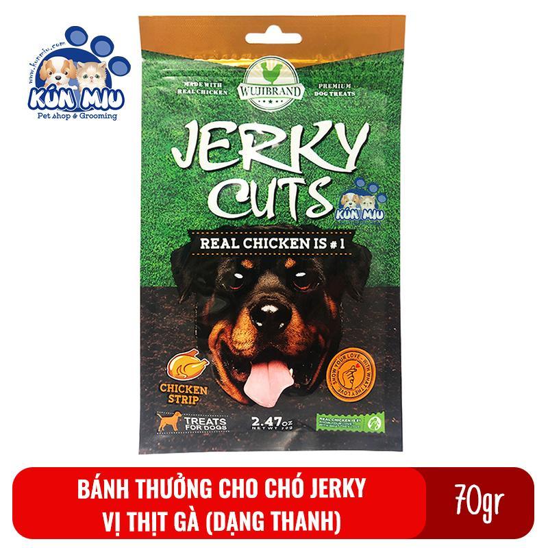 Bánh thưởng cho chó Jerky 70gr Vị thịt gà dạng thanh dẹt