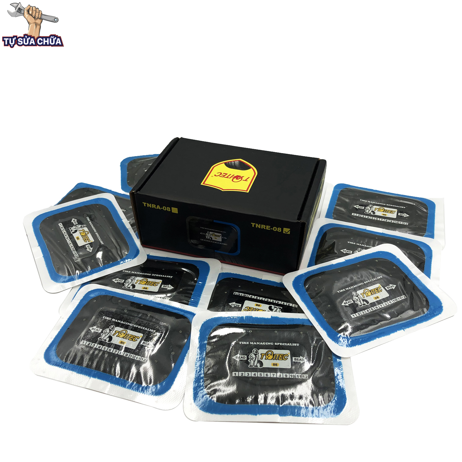 Miếng vá lốp mành thẳng kích thước 50x75mm TNRE-08 (hộp 10 miếng vá)