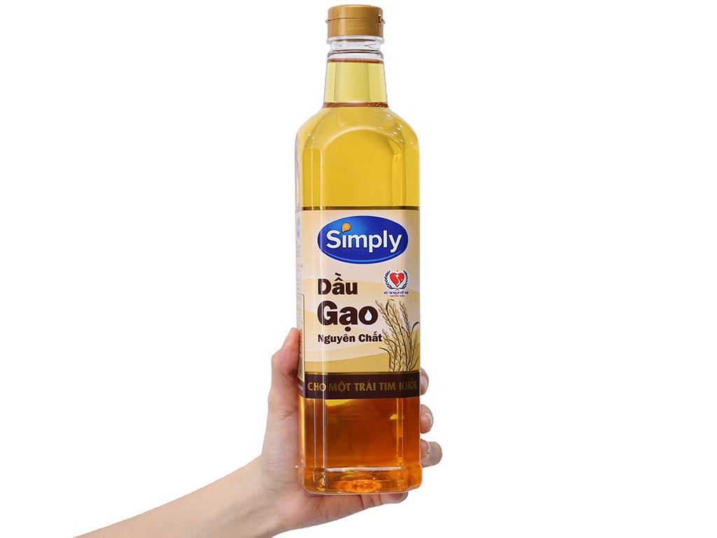 Dầu gạo Simply chai 1 lít