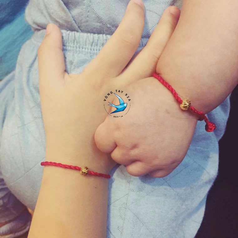 VÒNG TAY CHỈ ĐỎ MAY MẮN + CHARM MẠ VÀNG 24K