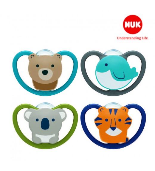 BỘ 2 TI GIẢ NUK SPACE SILICONE 6-18M