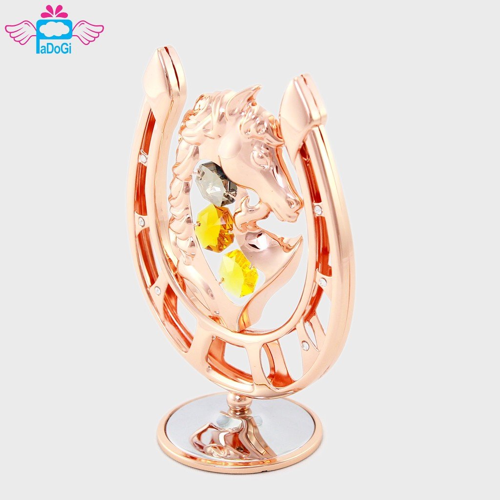 [HCM]Móng Ngựa Mạ Vàng Đính Pha Lê Swarovski