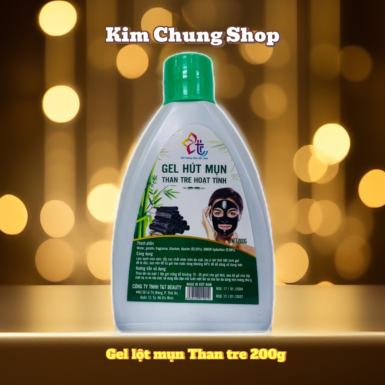 Gel lột mụn T&T 200g (Nha đam, Than hoạt tính)