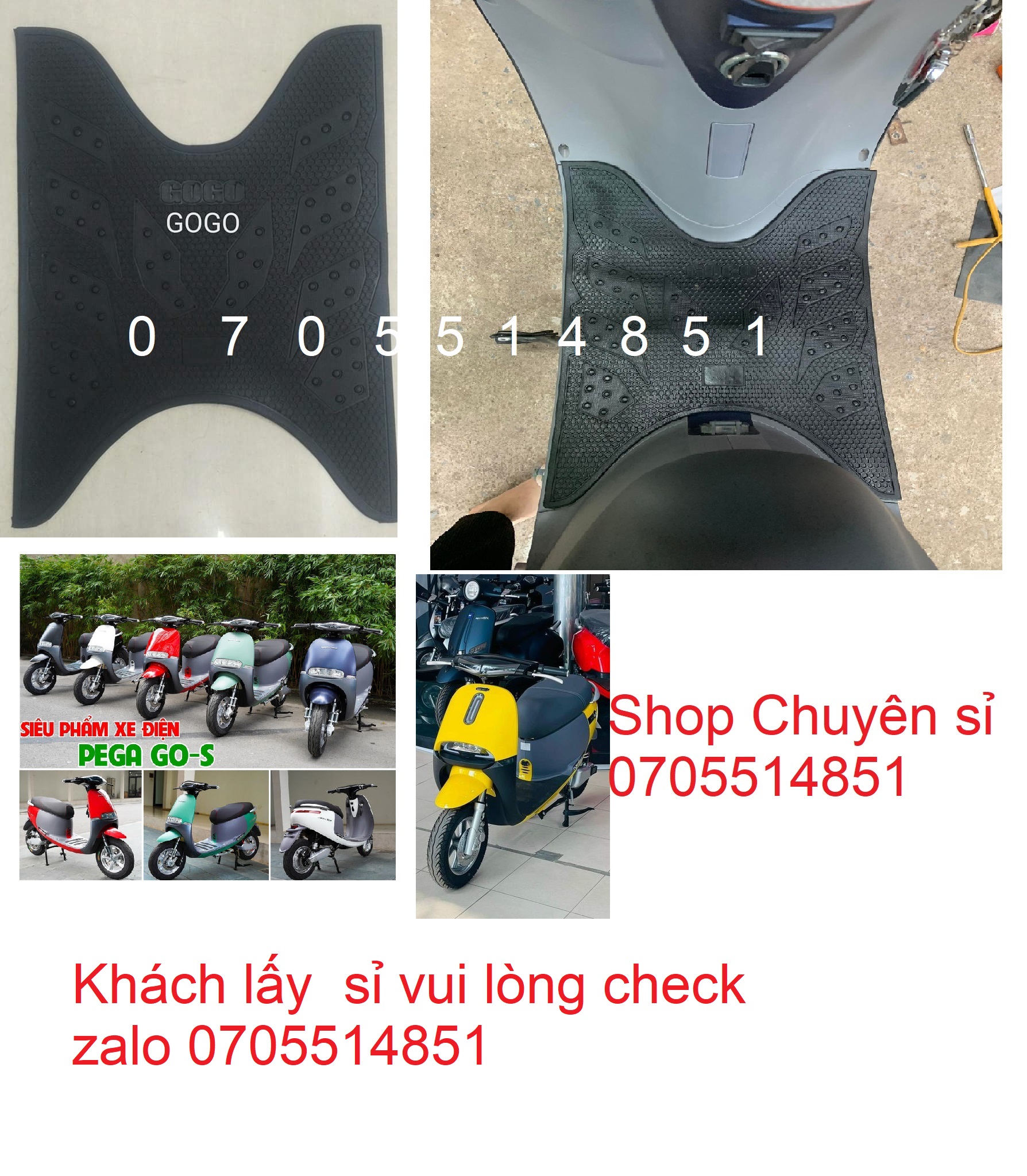 Thảm lót sàn để chân xe điện Gogo
