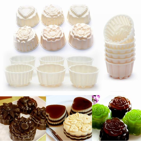 Bộ 6 Khuôn Làm Bánh Trung Thu Rau Câu 70-100gr