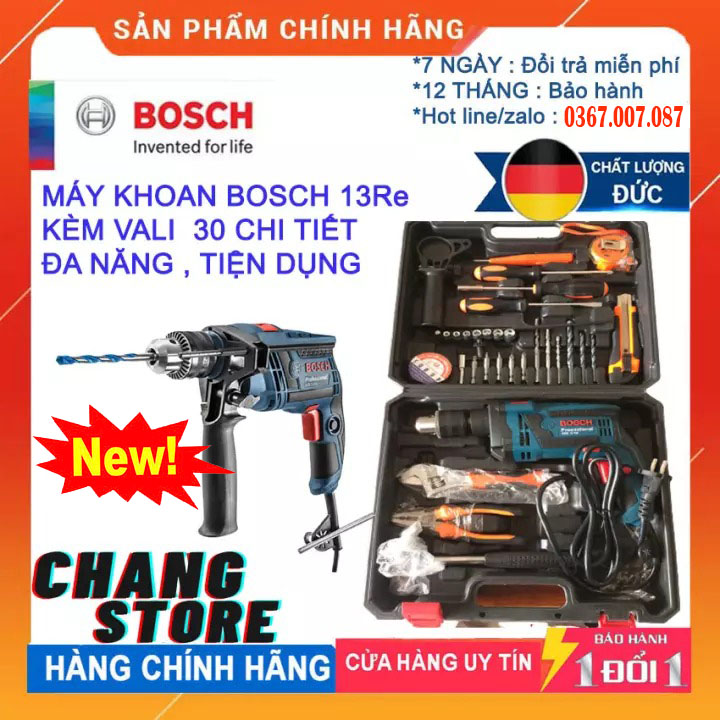 [TẶNG KÈM 30 CHI TIẾT] Máy khoan BOSSH Đa Năng -Bộ Máy Khoan Cầm Tay Công Suất Cực Lớn 1350W Kèm 30 chi Tiết ,Khoan Điện Cầm Tay,Máy Khoan Điện Đa Năng Kèm Phụ Kiện Chuyên Sử Dụng Cho Mọi Công Trình Nhà Cửa Trường Học
