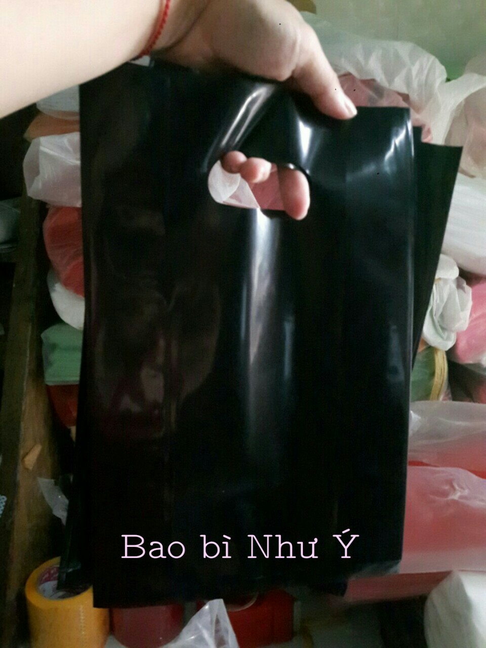 [HCM]1KG (SIZE 26X40 - MÀU ĐEN) TÚI NILON BÓNG DẺO DAI