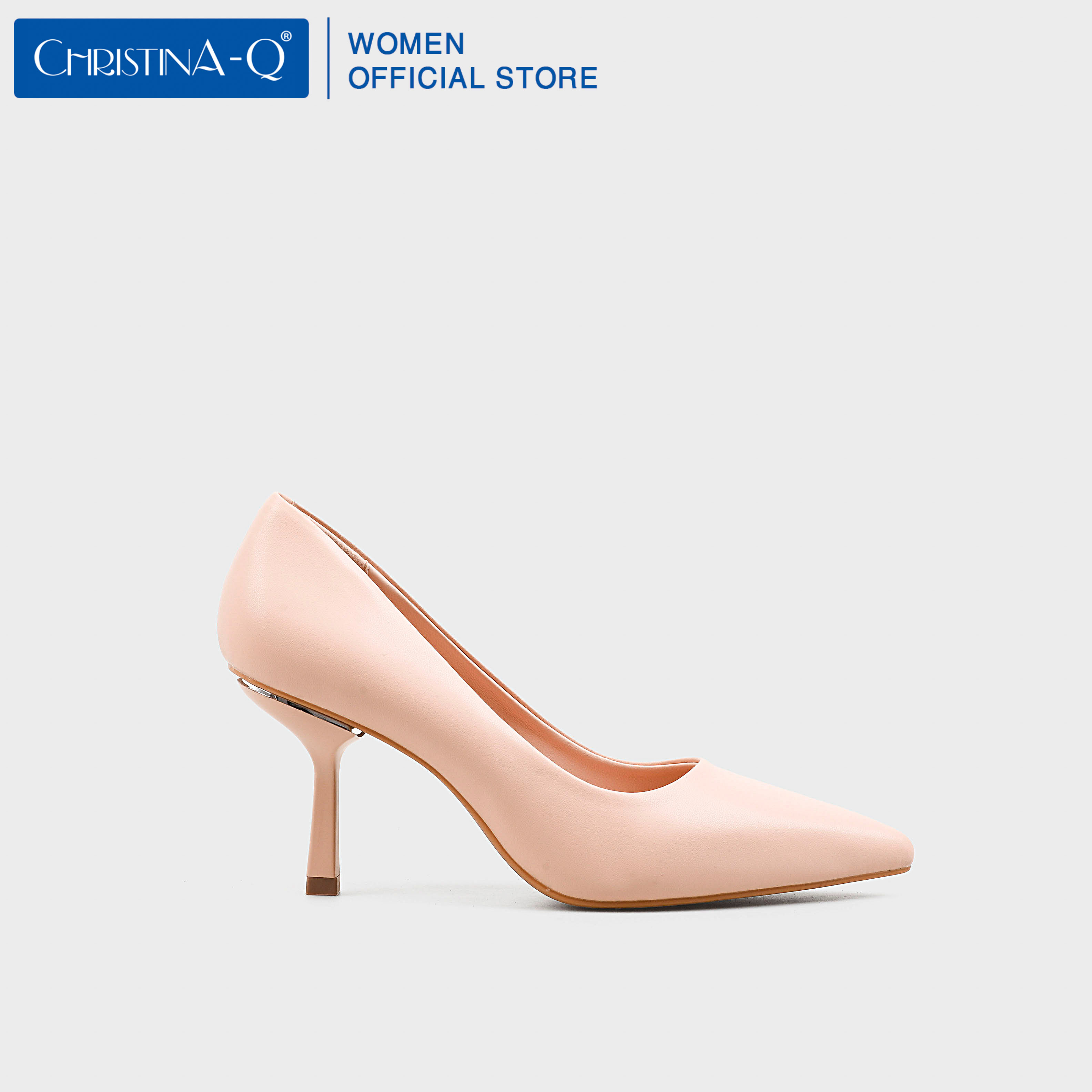 Giày nữ cao gót bít mũi nhọn christina-q gbn348