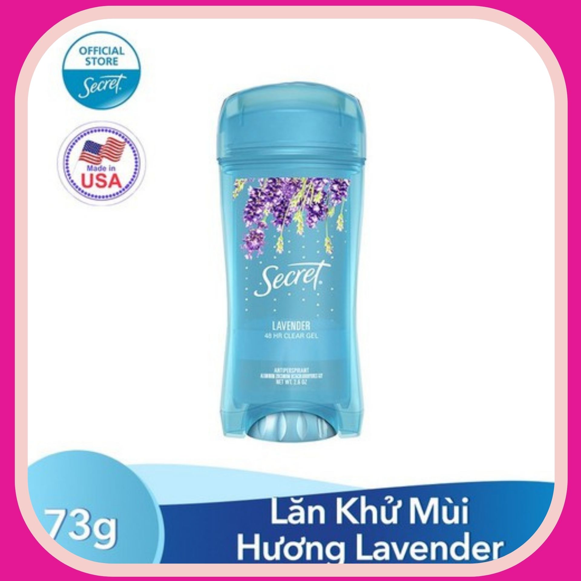 Lăn nách không mùi Secret  Clear Gel 73g - Mỹ mẫu mới