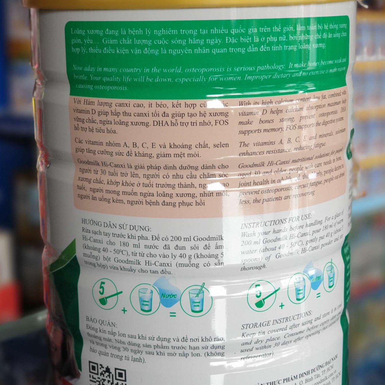 Sữa bột GoodMilk Hi Canxi (900g)