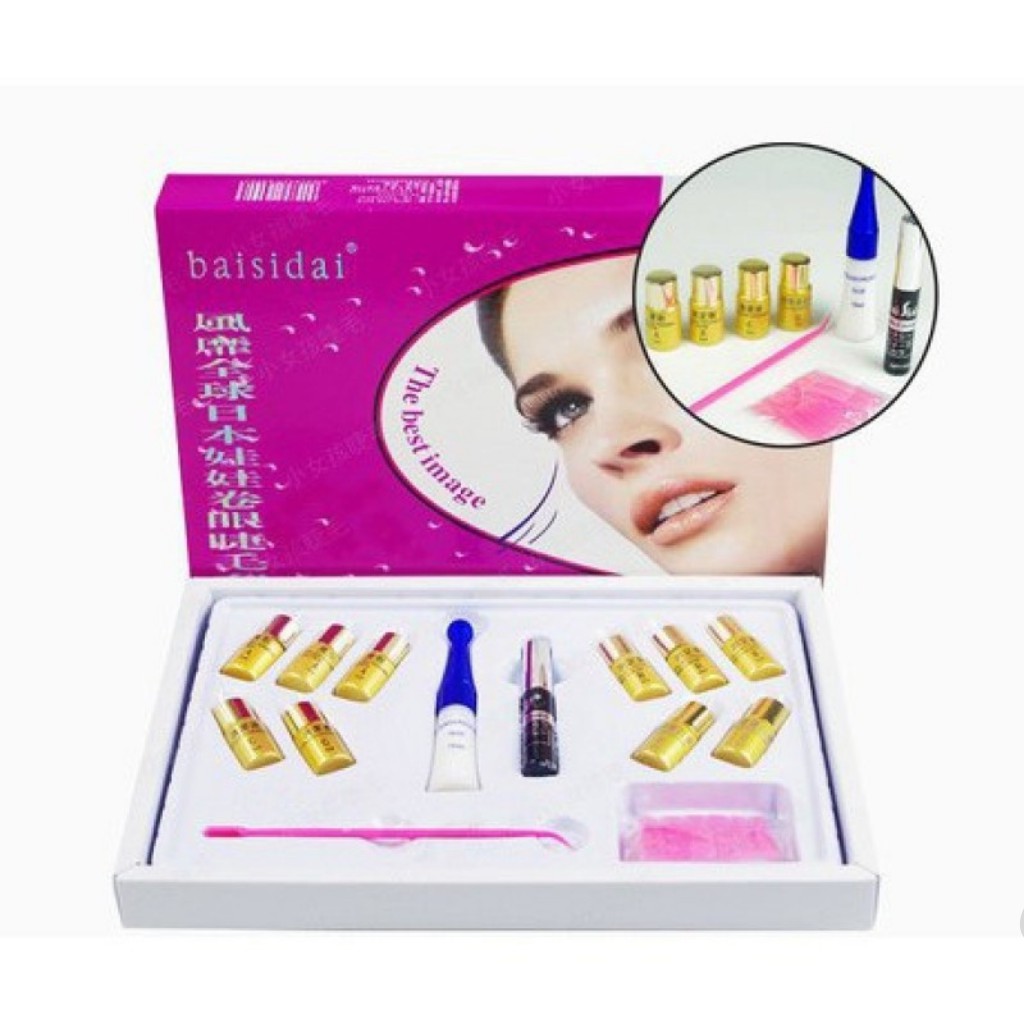 Bộ thuuốc Uốn Mi Phủ Đen Collagen 6D BAISIDAI ( hàng chuẩn)