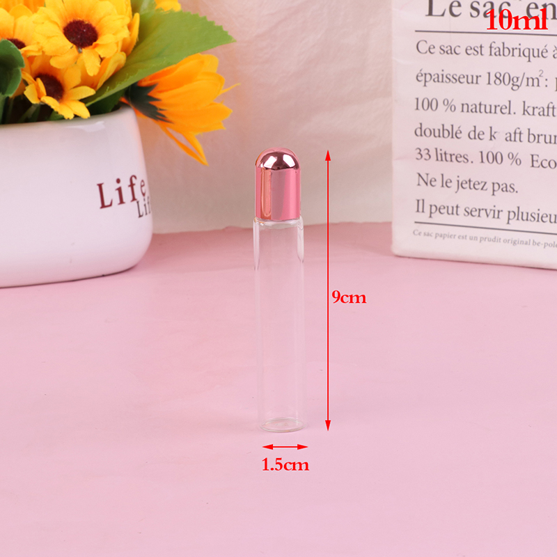 1/2/3/5/10ml Glass Roll On Essential Oil Empty Perfume Roller Ball Bottle Travel