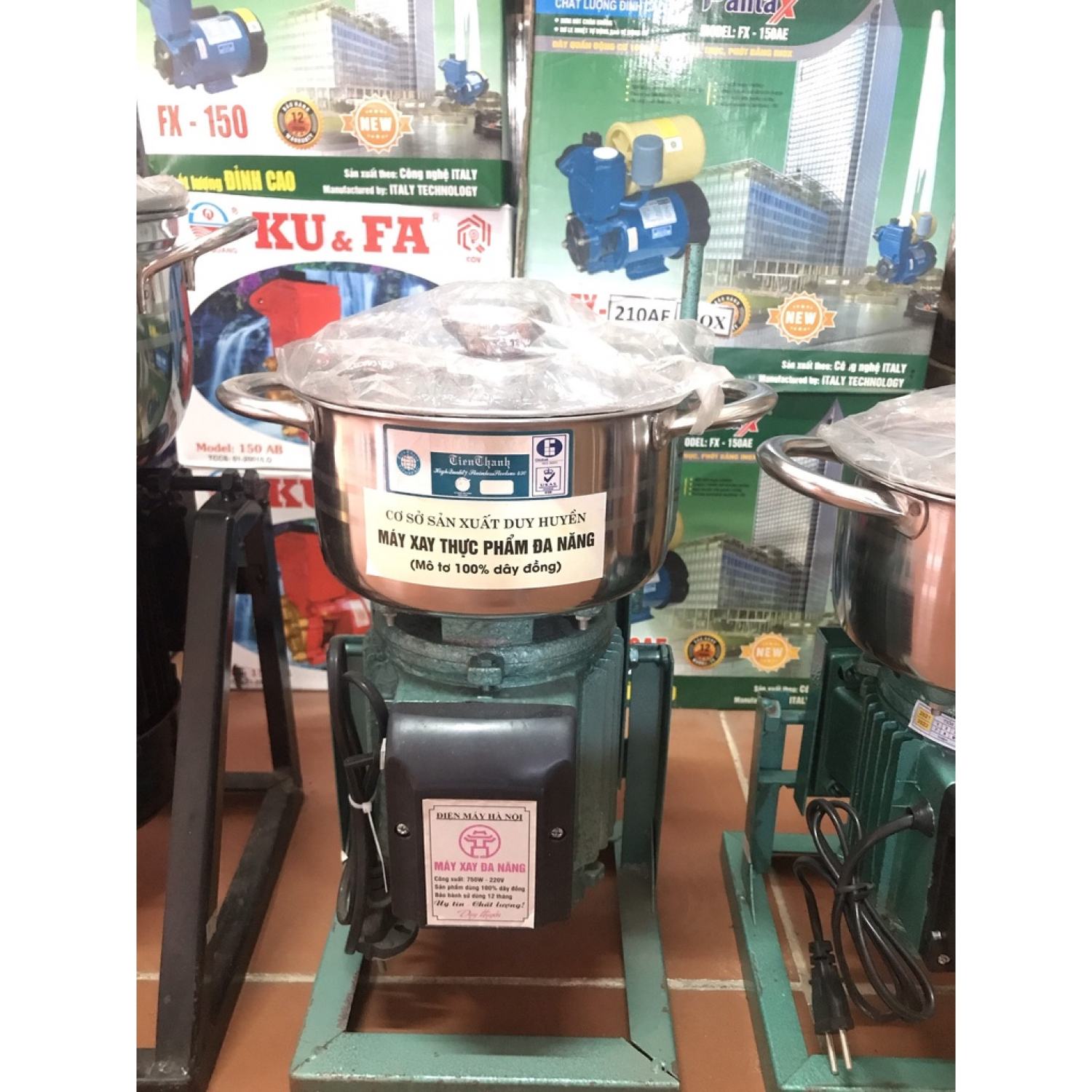 Máy xay thịt công nghiệp đa năng làm giò, chả - công suất lớn 370w,750w, 900w