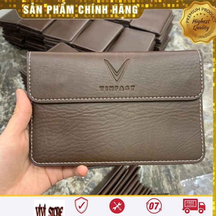 Ví Da Đựng Giấy Tờ Đăng Kiểm Xe Logo VINFAST