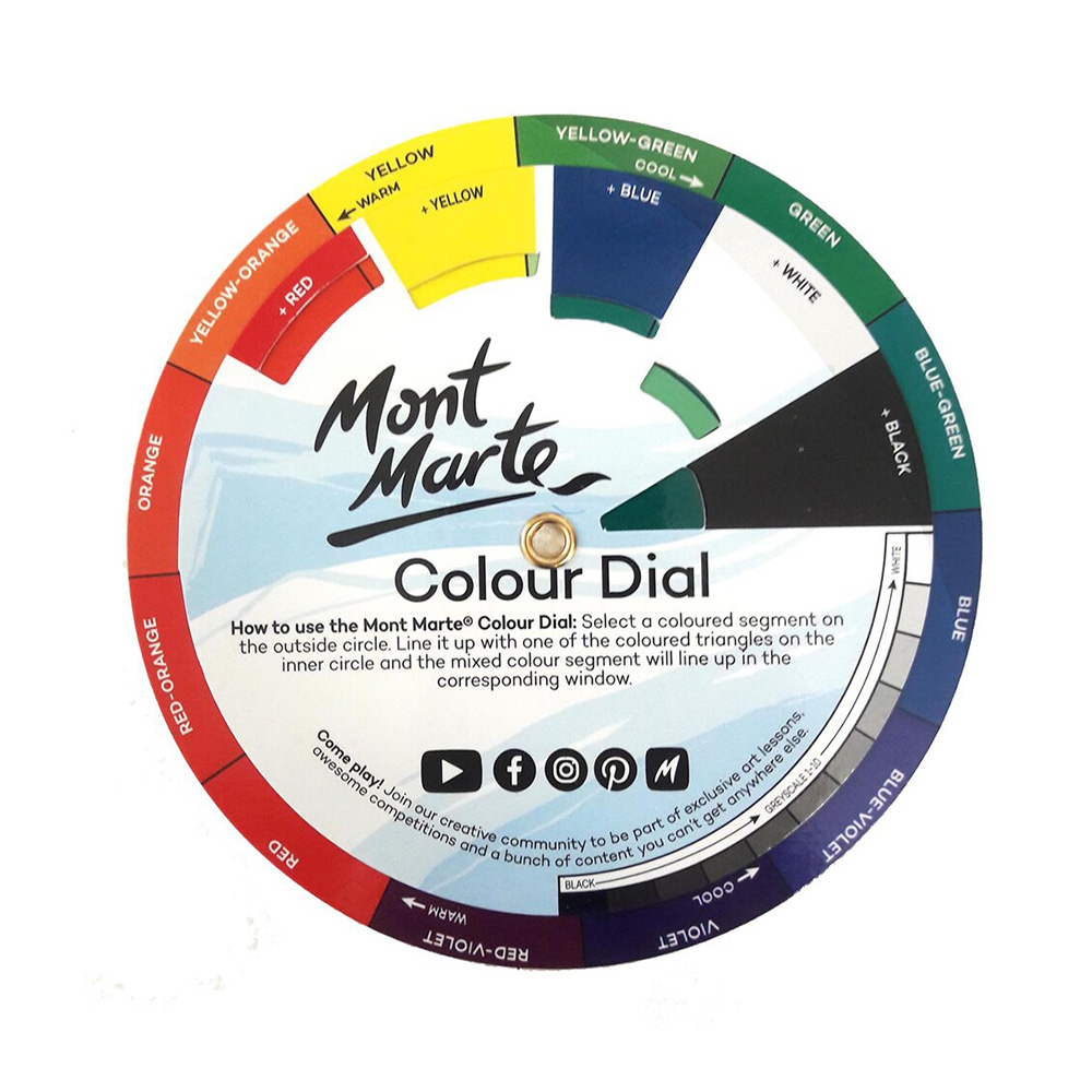 Bảng Hướng dẫn pha màu Mini Mont Marte - Colour Dial