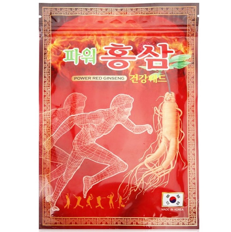 Lẻ 1 Gói cao dán hồng sâm sâm giảm đau 20 miếng / gói - POWER RED GINGSENG giá rẻ