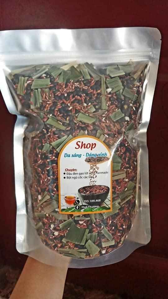 1KG TRÀ ĐẬU ĐEN GẠO LỨT LÁ DỨA (LÁ NẾP THƠM)