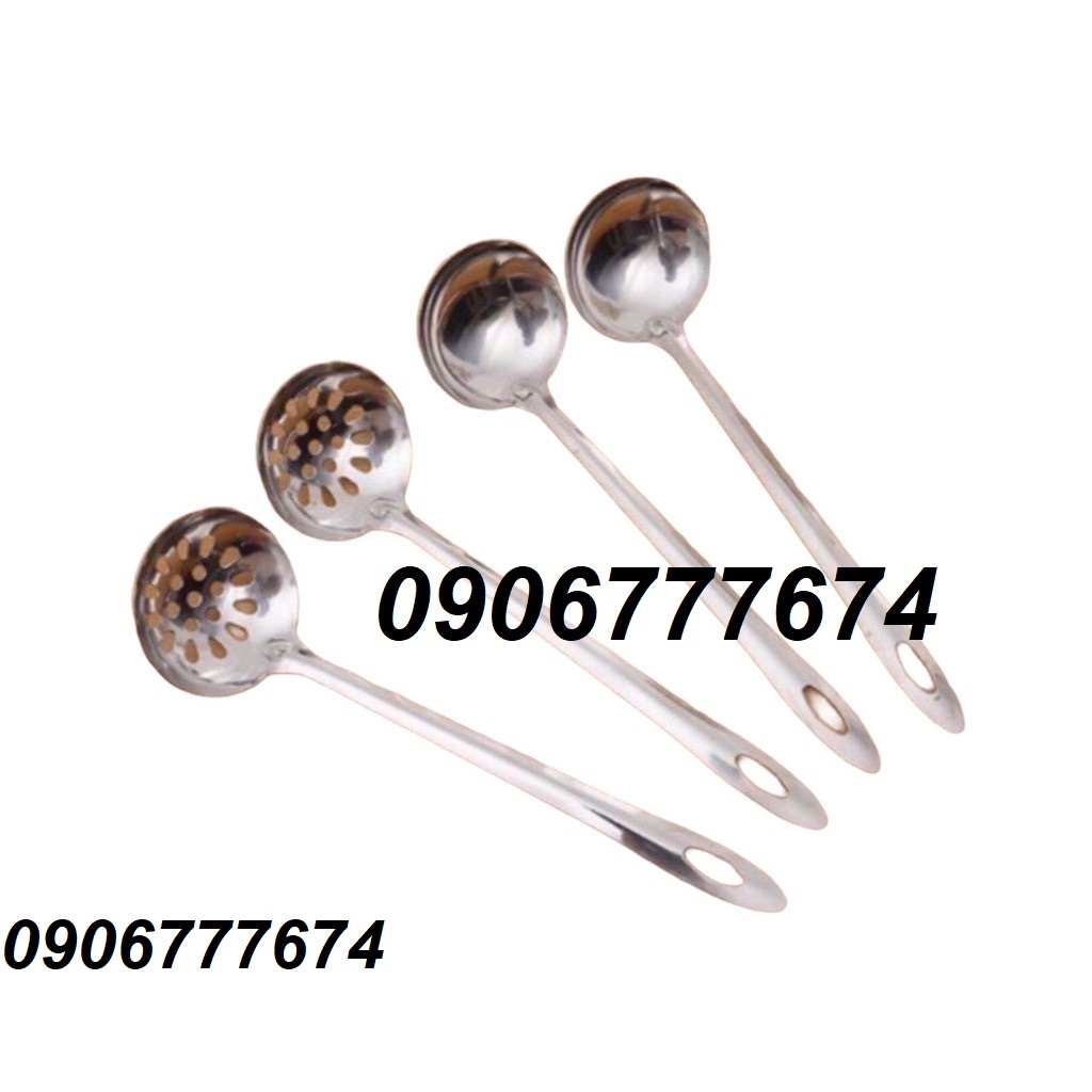 VÁ / MUÔI inox cán hình giọt nước bền đẹp (có lỗ và không lỗ) [Rẻ vô địch]