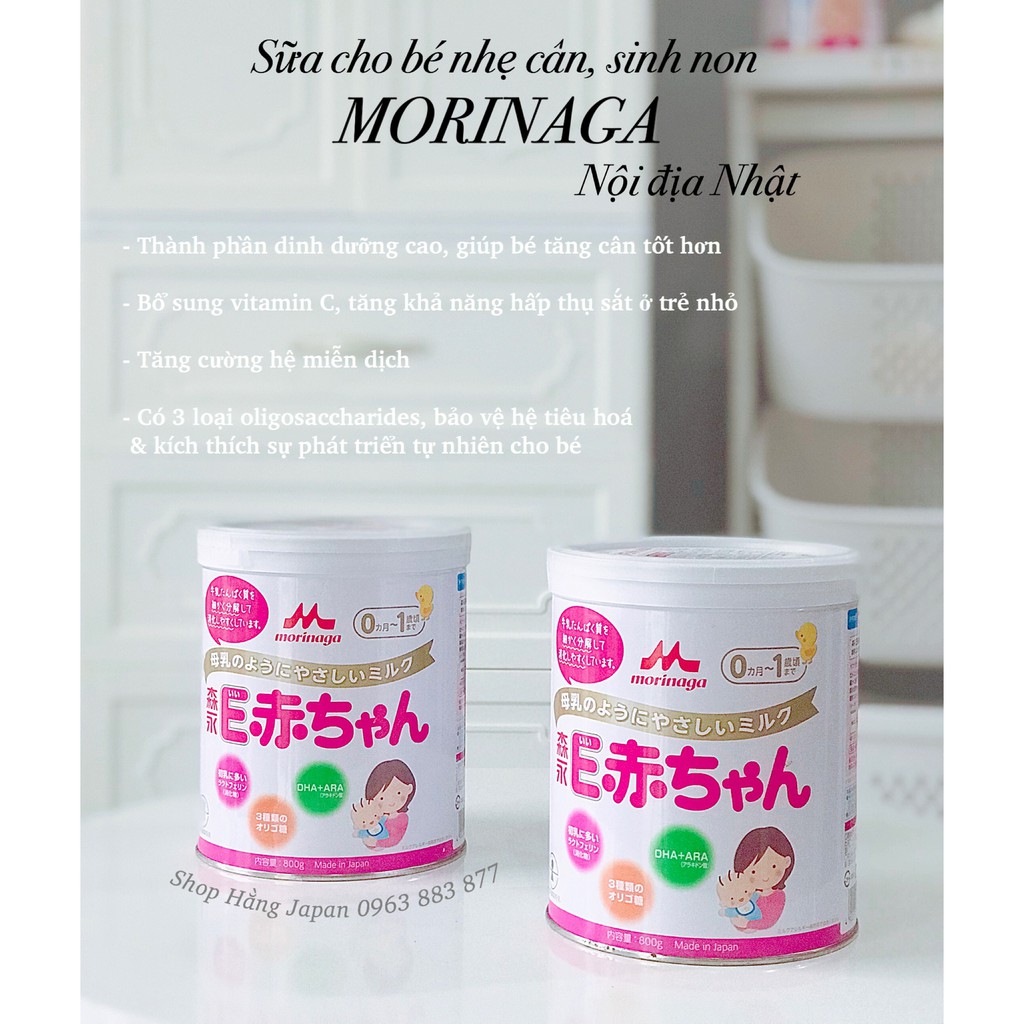 Sữa Morinaga lon 800gr - Hàng Nhật