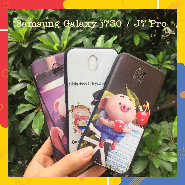 Ốp lưng Samsung J7 Pro / J730 dẻo đen in hình 3D Ảnh Thật 100%